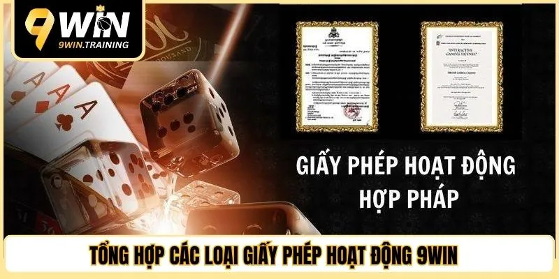 Tổng hợp các loại giấy phép hoạt động 9WIN 